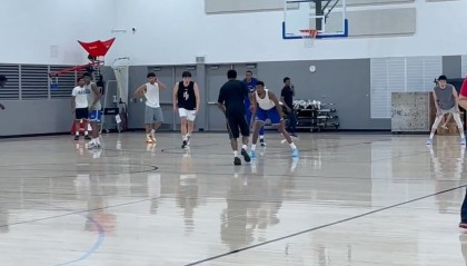 76人助教在洛杉矶组织了训练赛，杨瀚森和郭昊文参与其中